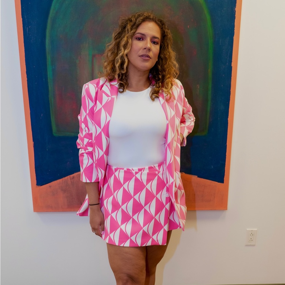 Pink/White Wrap Skort